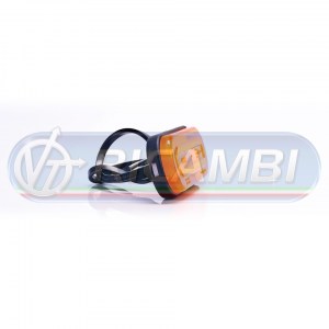 FANALINO INGOMBRO STRISCIA A LED A ELLISSE C/STAFFA ARANCIO